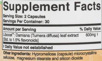 Liboost™ | cu Damiana 600 mg - 60 capsule