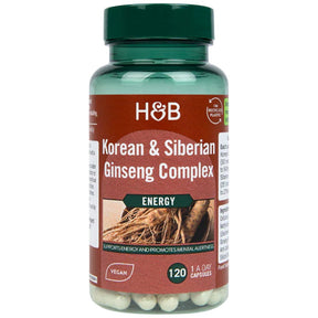 Korean & Siberian Ginseng Complex - 120 capsules - Nutra Best Europe
