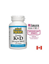Vitamina K2 120 mcg | D3 1000 UI - 120 capsule de gel