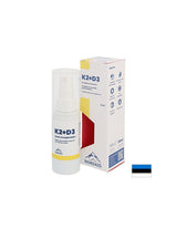 Vitamine K2 (20 µg) + D3 (800 UI) - Sănătatea inimii și a oaselor, imunitate puternică, spray pentru gură, 30 ml, 200 spray-uri