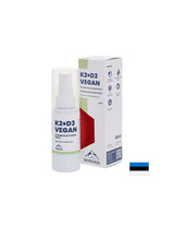 Vitamine vegane K2 (25 µg) + D3 (1000 UI) - Sănătatea inimii și a oaselor, imunitate puternică, spray pentru gură, 30 ml, 200 spray-uri