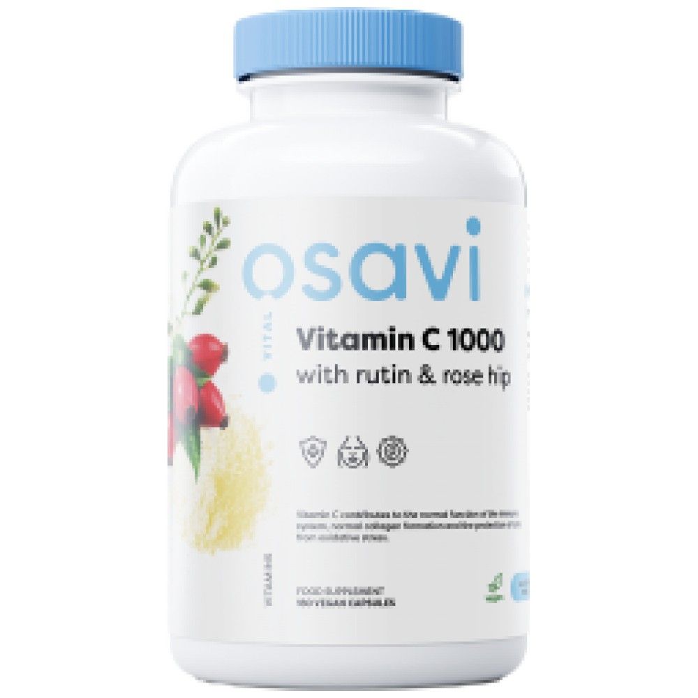 Vitamina C 1000 | cu Rutin &amp; Rose Hip - 180 capsule