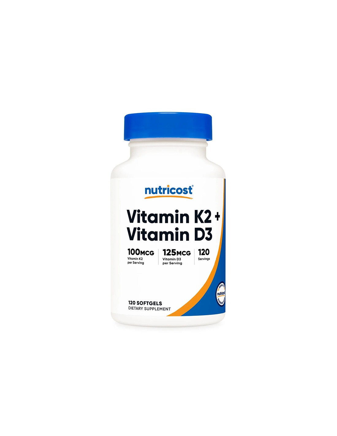 Oasele și dinții - Vitamina K2 + Vitamina D3, 120 capsule Nutricost softgel