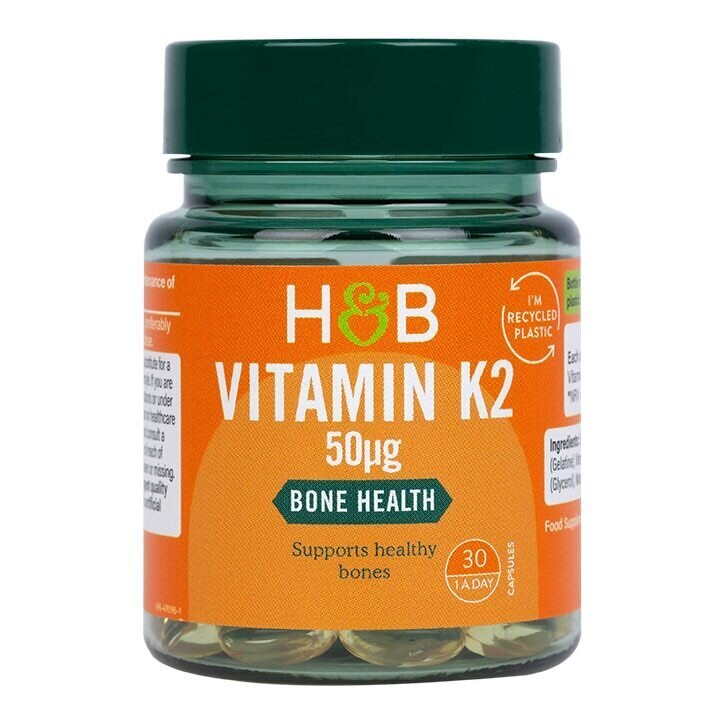 Vitamina K2 (Vitamina K2) (MK7) 50 mcg 30 capsule HOLLAND &amp; BARRETT