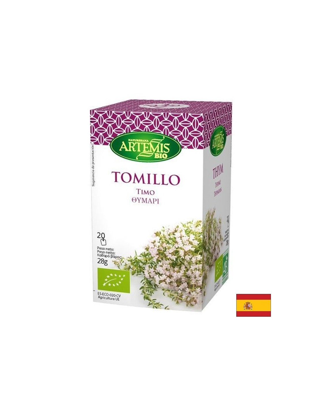Ceai organic de cimbru, 20 de pungi de filtru