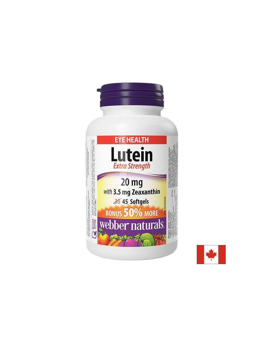 Sănătatea ochilor - Luteină 20 mg + Zeaxantina 3,5 mg, 45 capsule softgel
