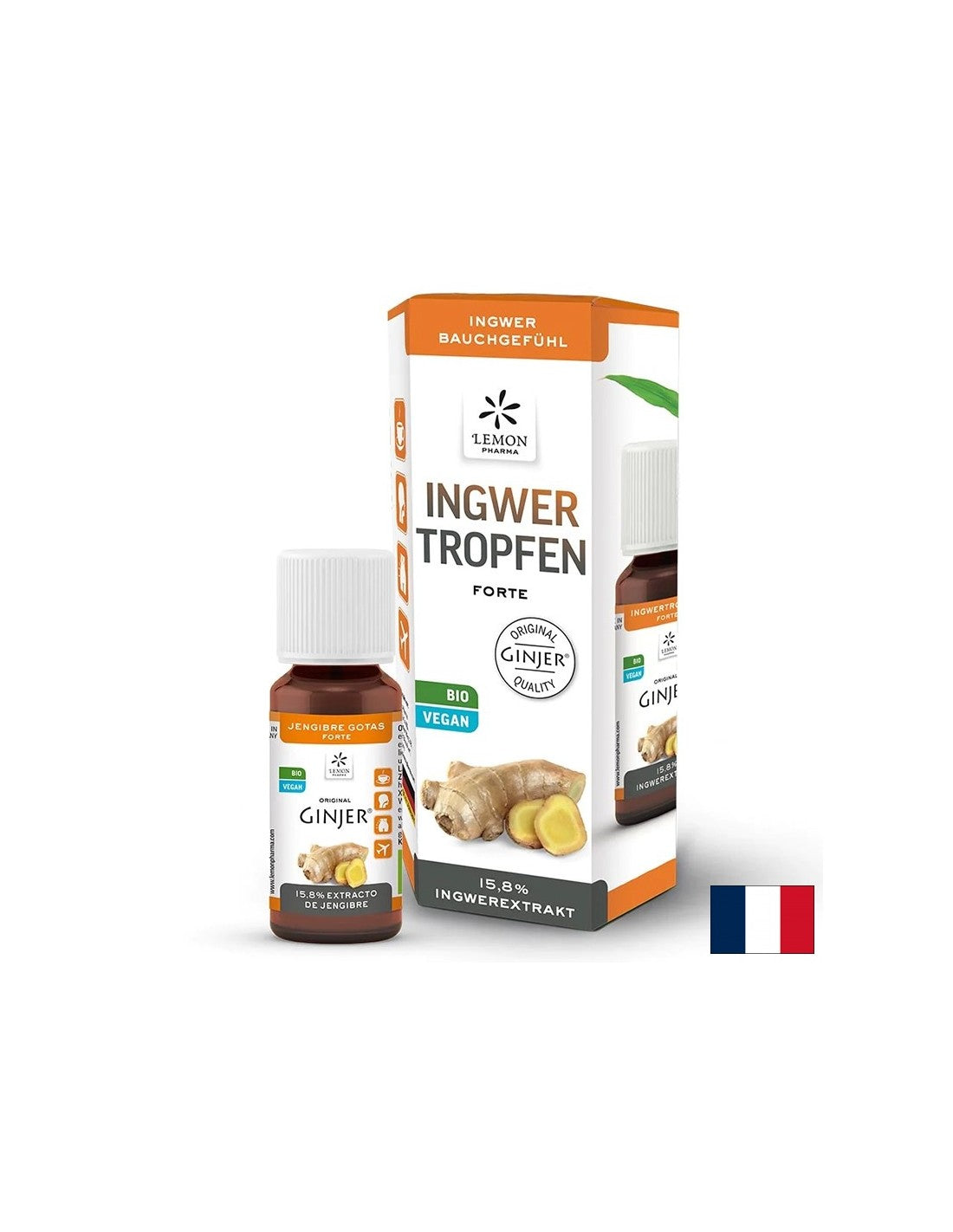 Pentru disconfort la stomac - Ginger Forte, picaturi 20 ml Lemon Pharma