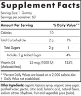 Gumii cu vitamina D3 1000 UI - 120 gumii