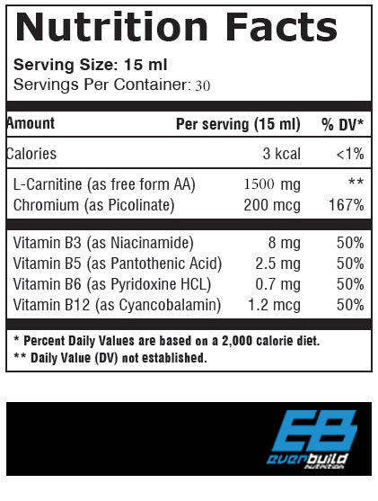 L-Carnitină lichidă + Crom / 1500 mg 0,450 L