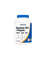 Digestie - Clorhidrat de Betaină + Pepsină, 240 capsule Nutricost