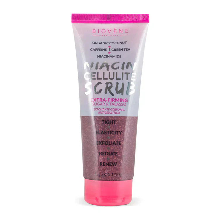 Scrub anticelulitic cu niacina cu nuca de cocos pentru fermitatea si netezirea pielii 250 ml