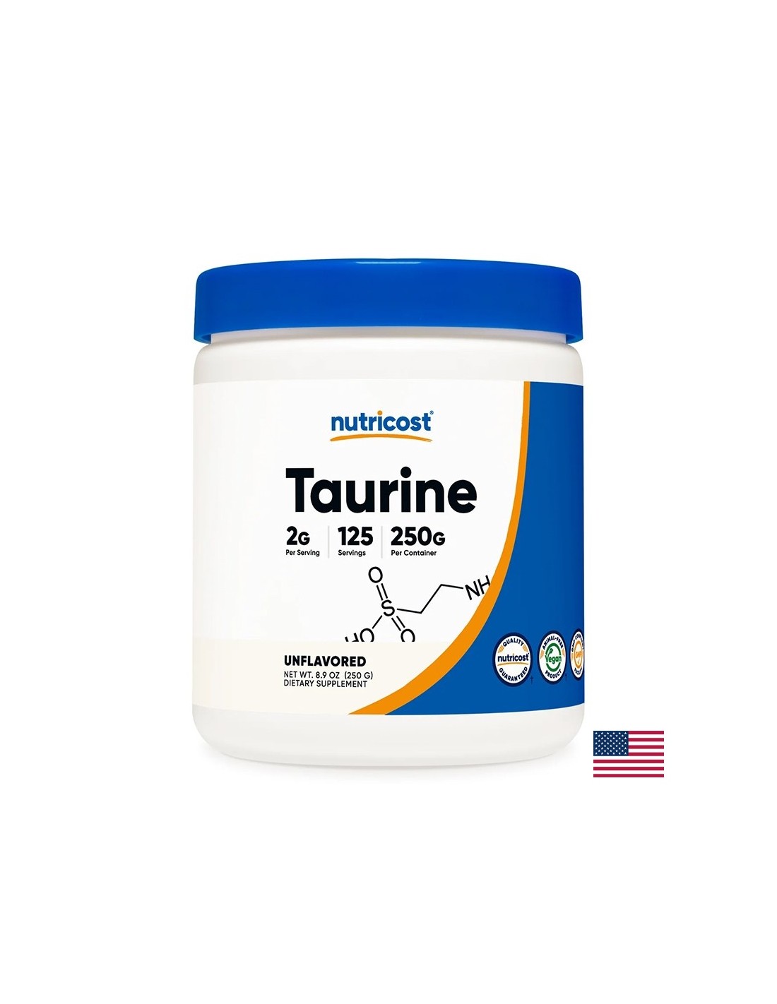 Funcția musculară și rezistența - Taurină, 250 g, pudră