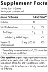 Vitamina D3 Gummies Kids 400 UI - 60 gumii