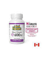 Vitamina E (amestec de tocoferoli) - antioxidant, 268 mg/ 400 UI Natural Factors