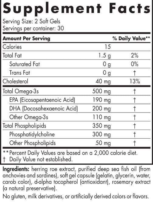 Fosfolipide Omega-3 - 60 capsule de gel