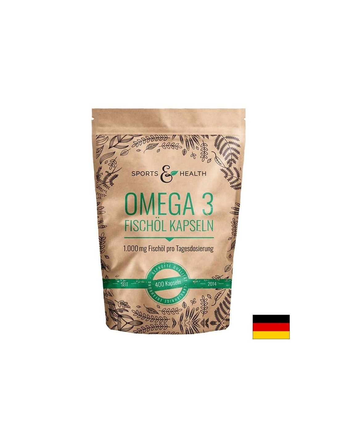 Funcția cognitivă și cardiacă - Omega-3, 350 mg (EPA 180 mg / DHA 120 mg) x 400 capsule moale
