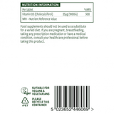 Vitamina D3 (Vitamina D3) 1000iu 60 tablete vegane NaturesAid