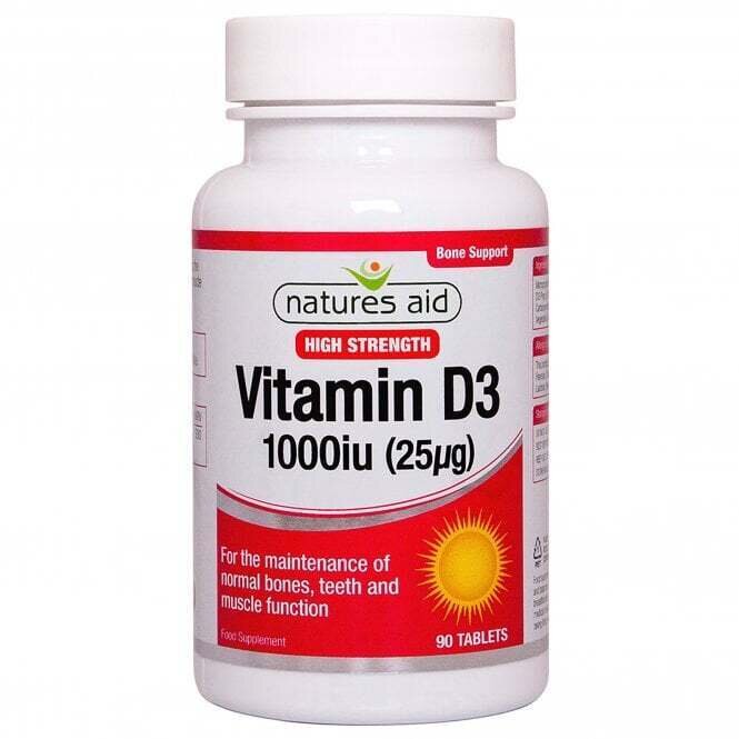 Vitamina D3 (Vitamina D3) 1000iu 90 tablete NaturesAid