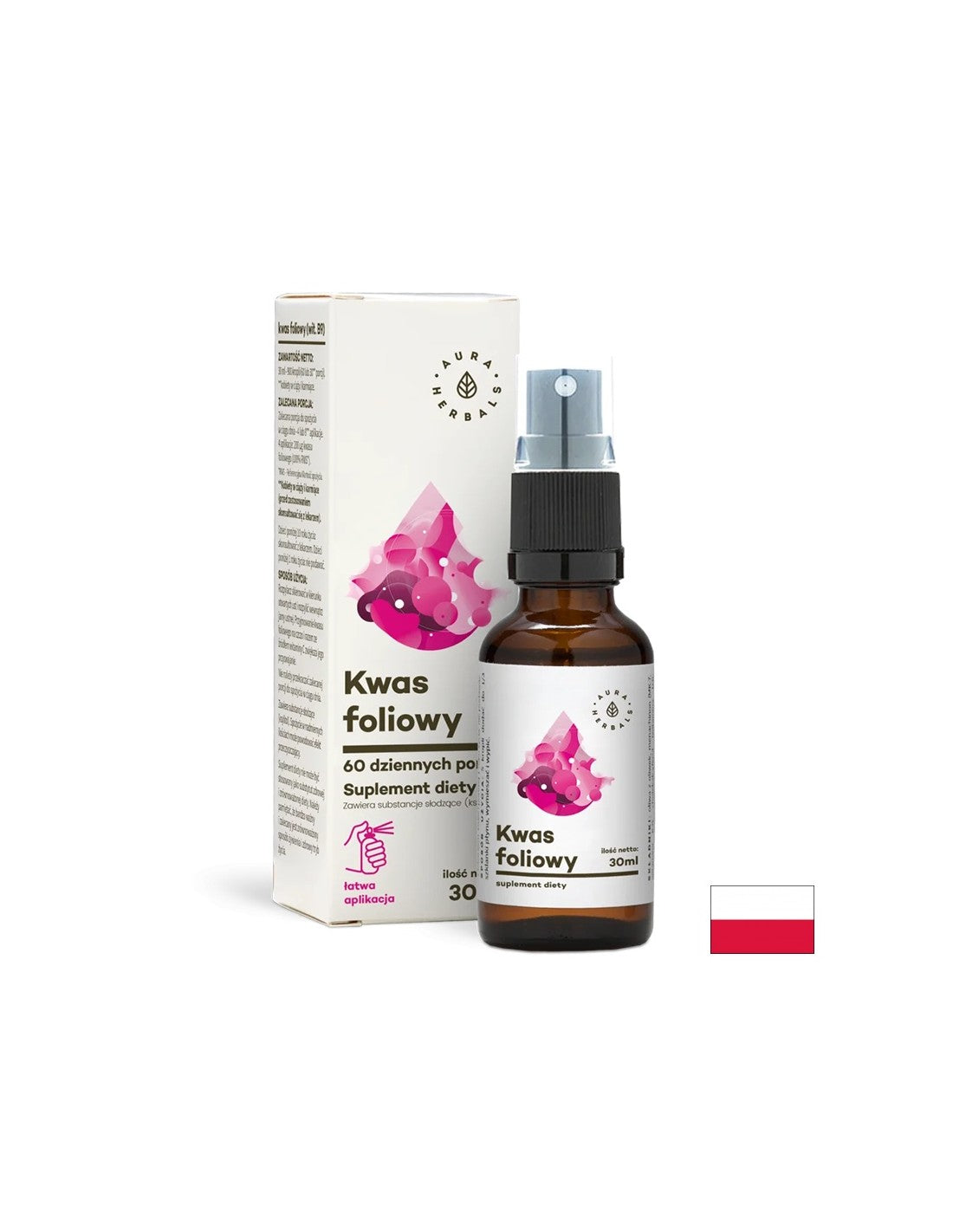 Spray oral cu acid folic 30 ml Aura Herbals