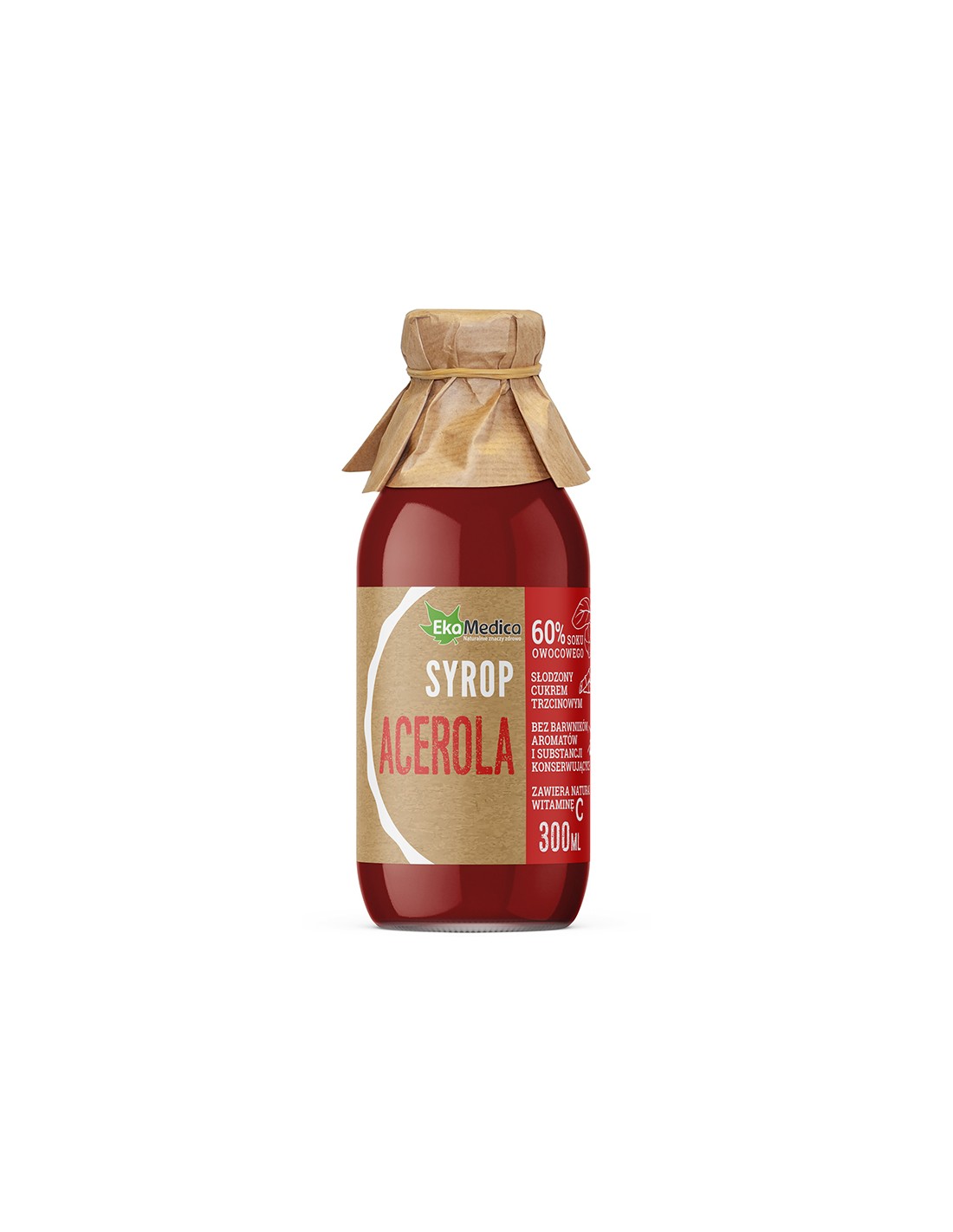 Sirop de acerola + vitamina C naturala, 300 ml, 7 sau 15 doze