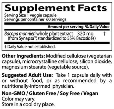 Bacopa cu Synapsa 320 mg - 60 capsule