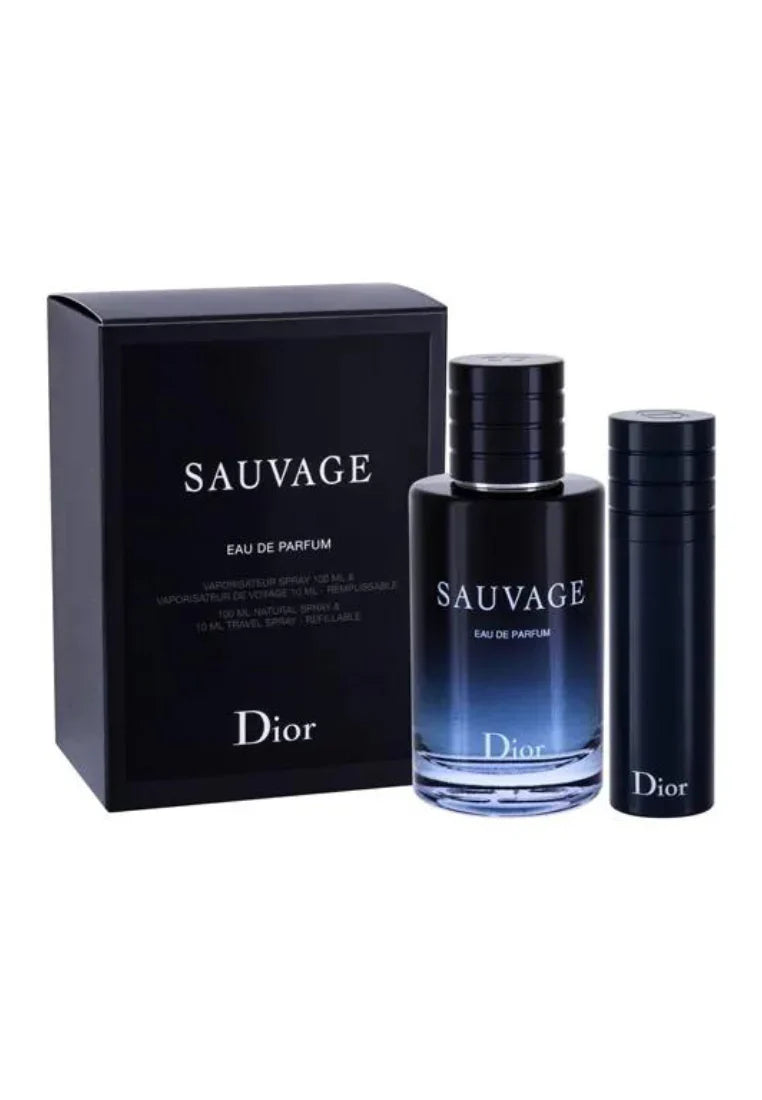 Set cadou barbati Dior Sauvage EDP 100 ml + EDP 10 ml