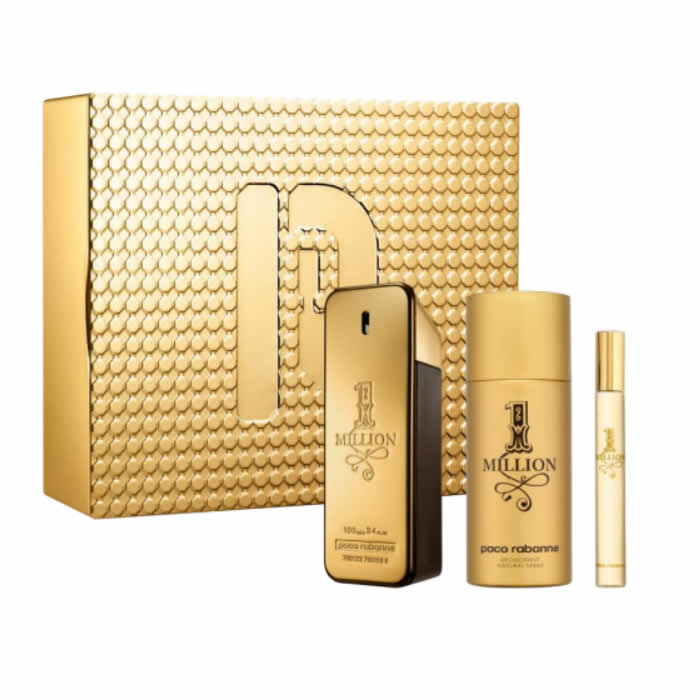 Paco Rabanne 1 Million Eau De Toilette Spray 100ml Set 3 Bucuri