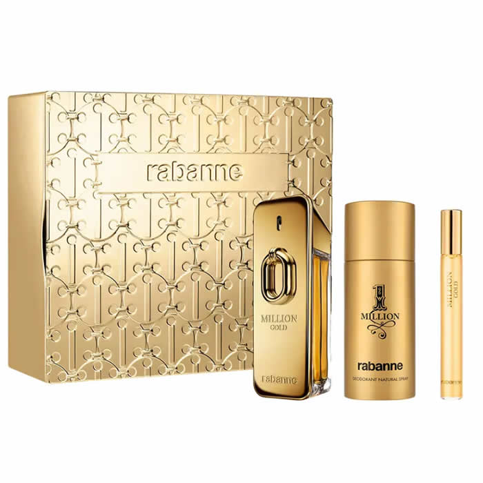 Rabanne Million Gold Apa de Parfum Spray Intens 100ml Set 3 Bucati