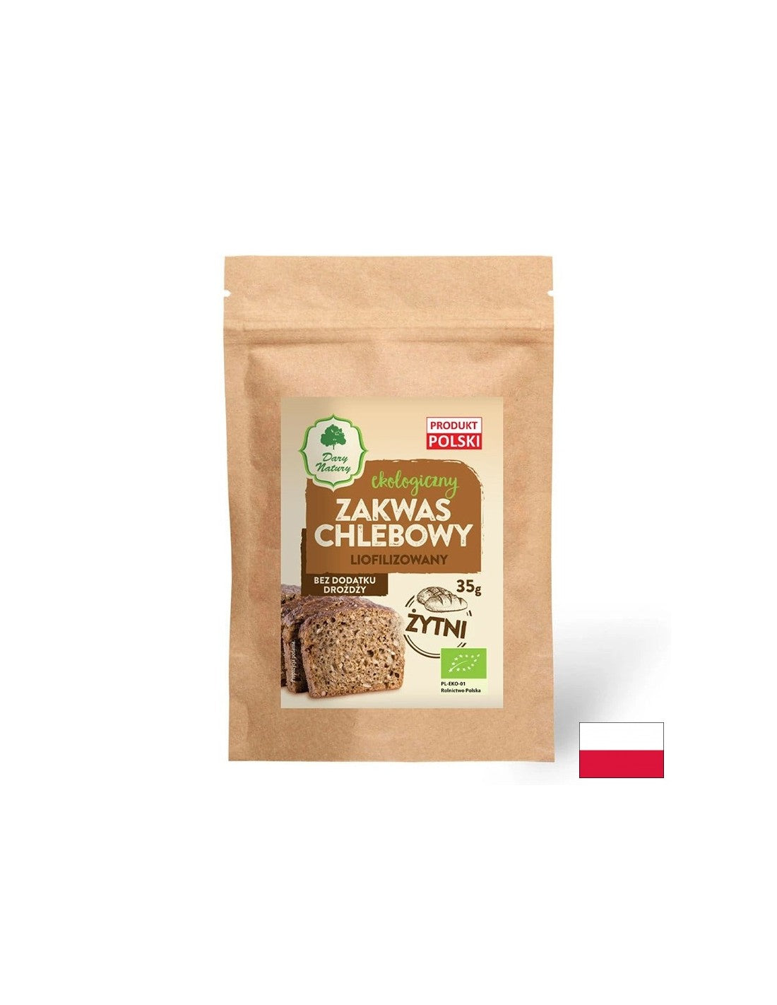 Aluat de secară liofilizat Bio, 35 g Dary Natury