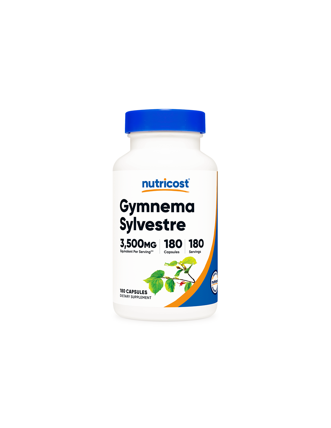 Diabet și zahăr din sânge - Gymnema, 3500 mg/180 capsule, 180 porții Nutricost