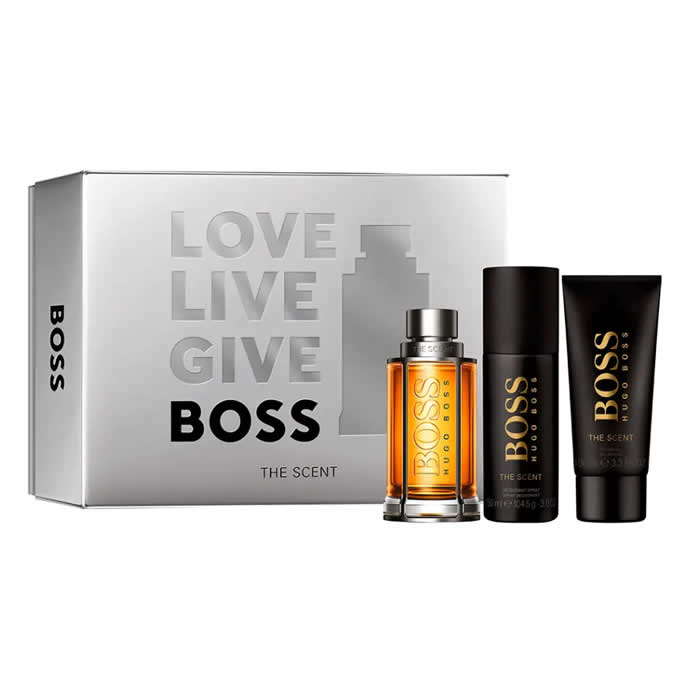 Hugo Boss The Scent Eau De Toilette Spray 100ml Set 3 Bucuri