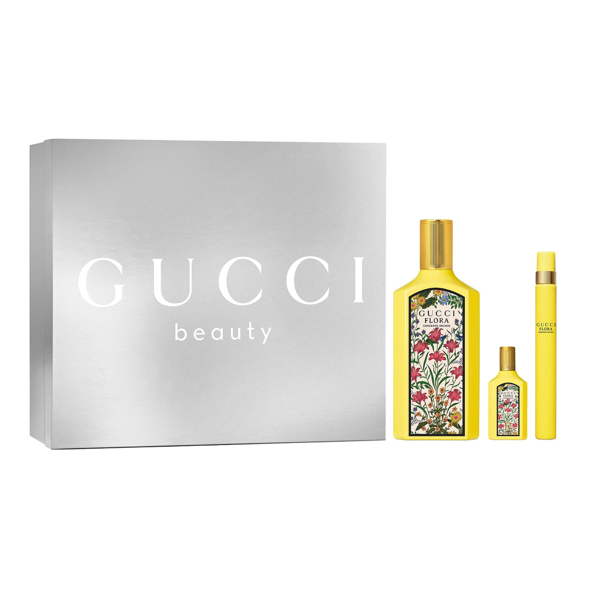 Apa de parfum Gucci Flora Gorgeous Orchid 100ml Set 3 bucati