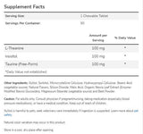 L-teanină 100 mg mestecat | cu Inositol & Taurine - 90 de tablete masticabile