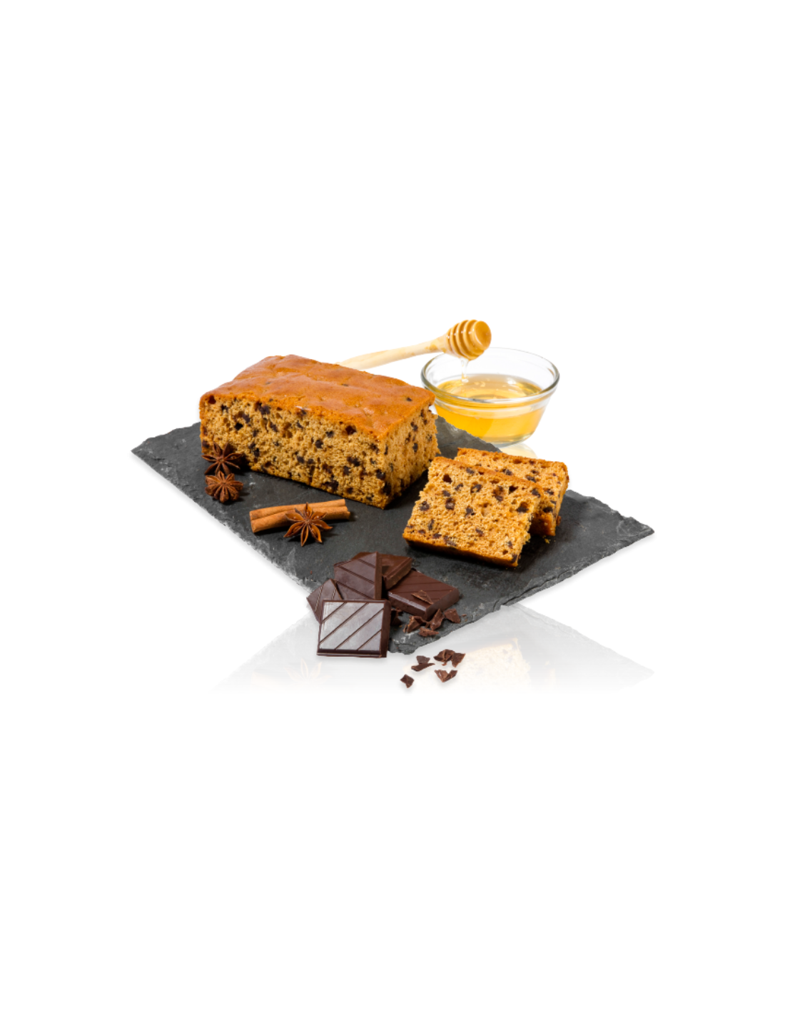 Paine frantuzeasca cu miere cu chipsuri de ciocolata, 40% miere, 250 g,