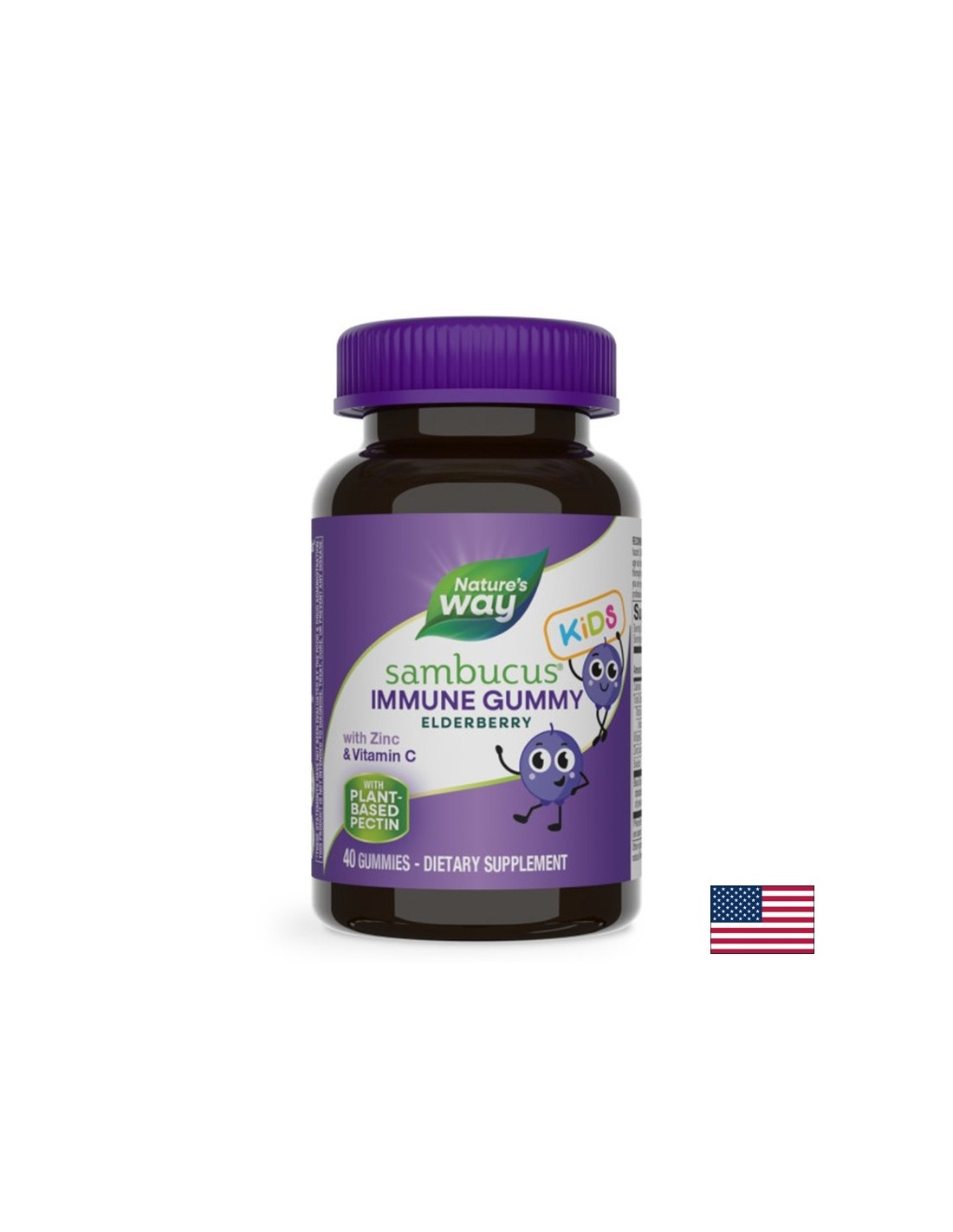 Sambucus pentru copii Immun Gummy (cu vitamina C si zinc), 40 tablete gel