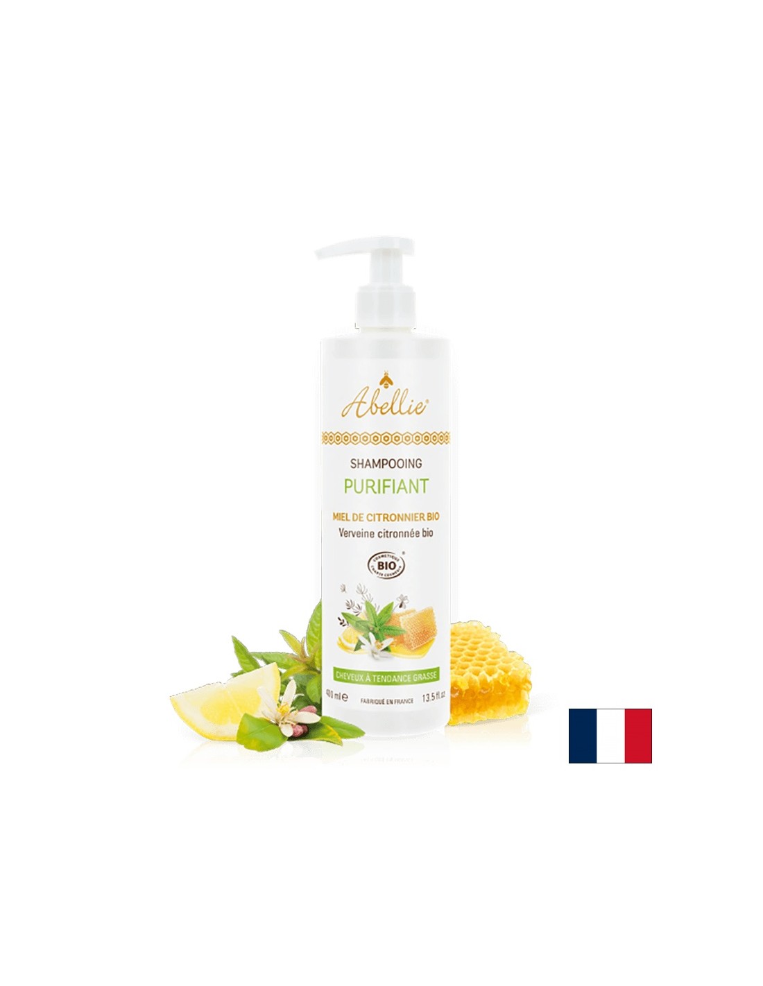 Sampon pentru par gras cu miere de lamaie si verbena de lamaie, 400 ml