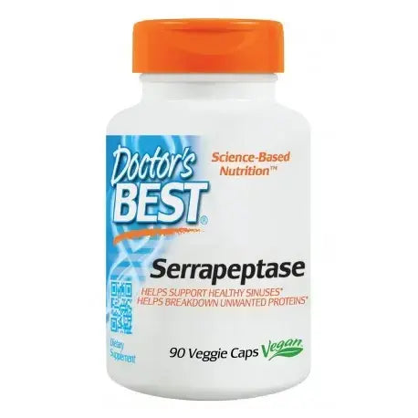 Serrapeptase 40000 pentru activitate normală a sinusurilor și tractului respirator, 90 capsule, Doctor's Best