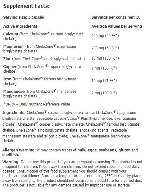 ChelaZone® MultiChel® Complete 6 Bisglicinat Chelat / 90 Vcaps