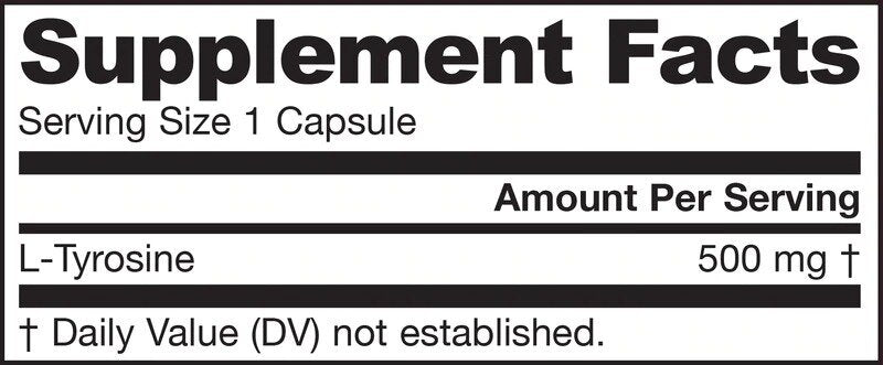 L-tirozină 500 mg - 100 capsule