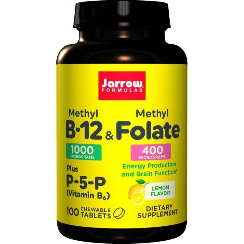 Metil B-12 1000 mcg și metil folat 400 mcg - 100 tablete masticabile