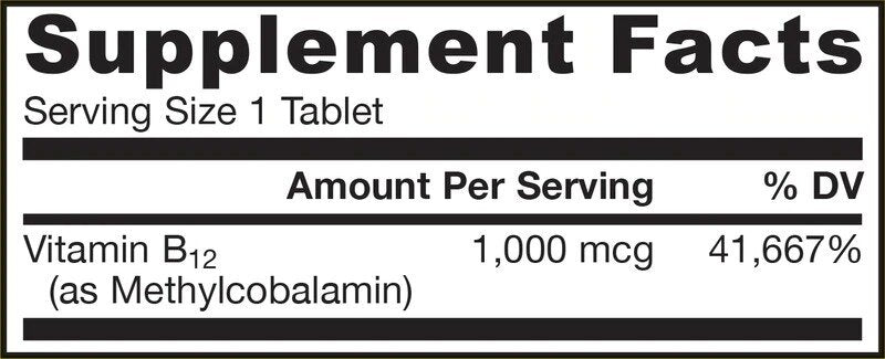 Metil B-12 1000 mcg - 100 comprimate sublinguale