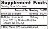 Acid R-Alfa Lipoic + Biotină - 60 capsule
