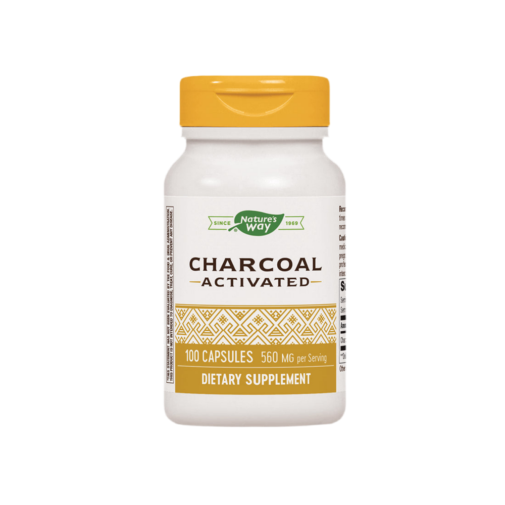 Detoxifierea sistemului digestiv - Cărbune activat, 100 de capsule Nature's Way