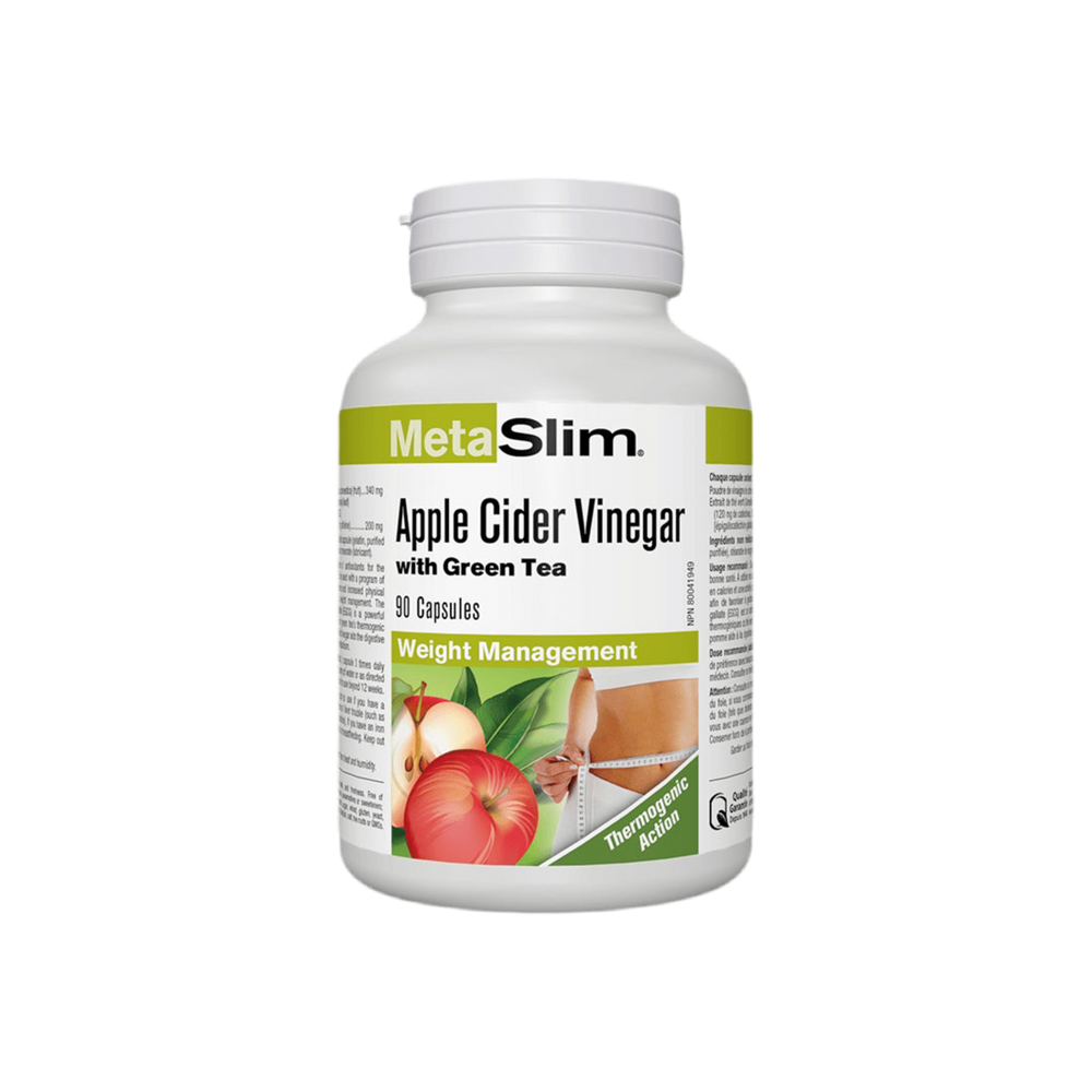 Metaslim® Otet de mere - Otet de mere + Ceai verde, 90 capsule