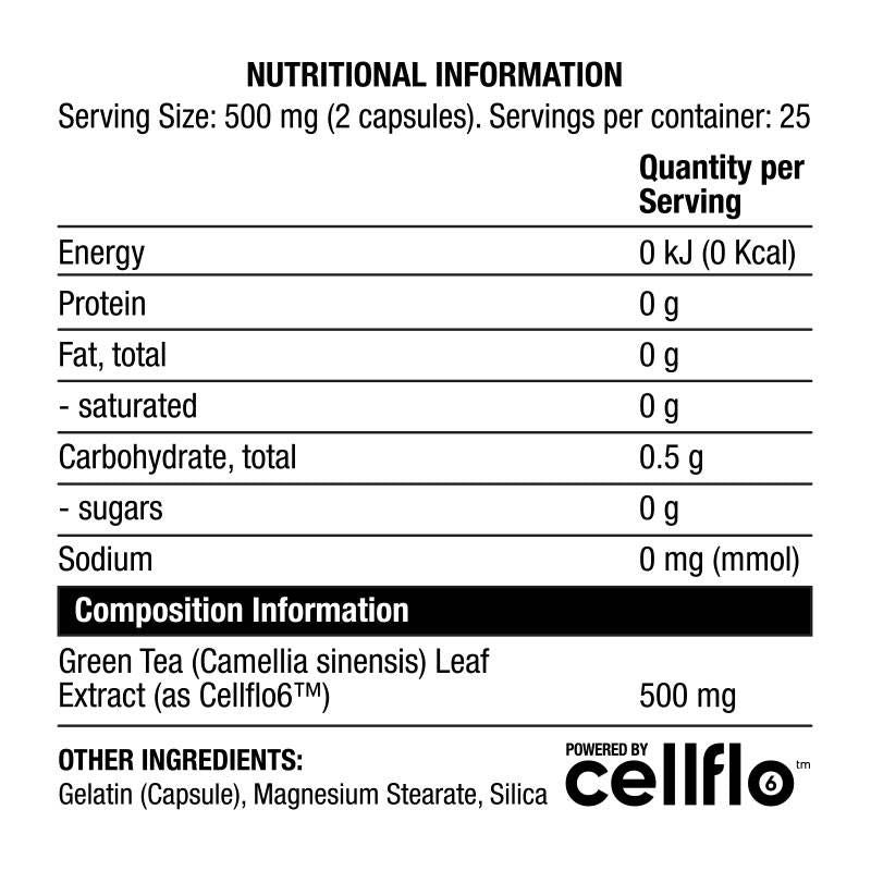Ceai verde Cellflo6 | Seria Amplify - 50 de capsule