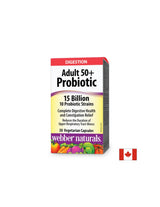 Echilibru intestinal și digestie bună - Probiotic pentru adulți peste 50 de ani, 15 miliarde de probiotice active, 10 tulpini, 30 de capsule