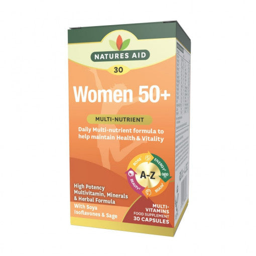 Complex pentru femei 50+ (Femei 50+ Multi-Vitamine &amp; Minerals) 30 capsule NaturesAid