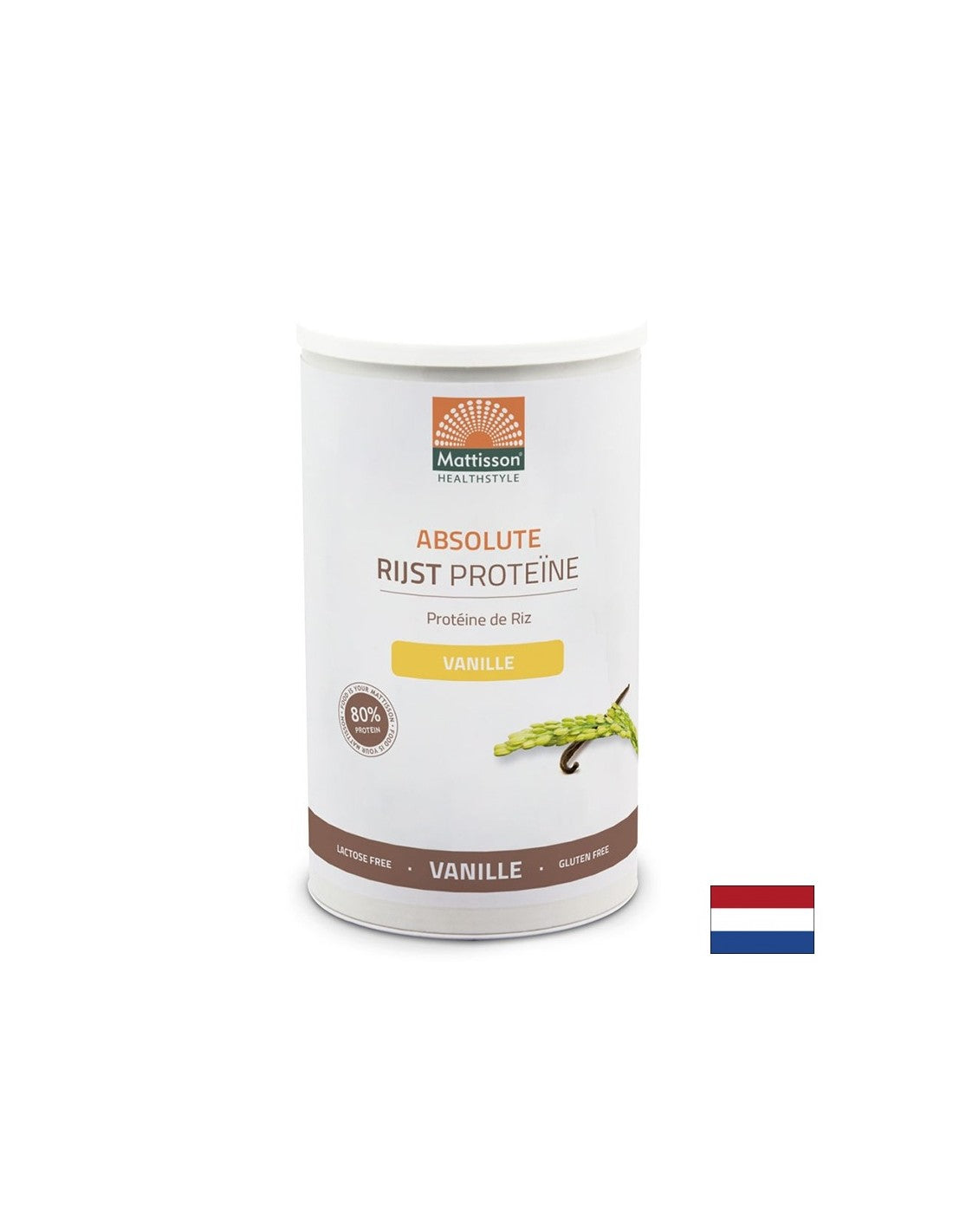 Pudră de proteine ​​de orez - aromă de vanilie, 500 g Mattisson Healthstyle