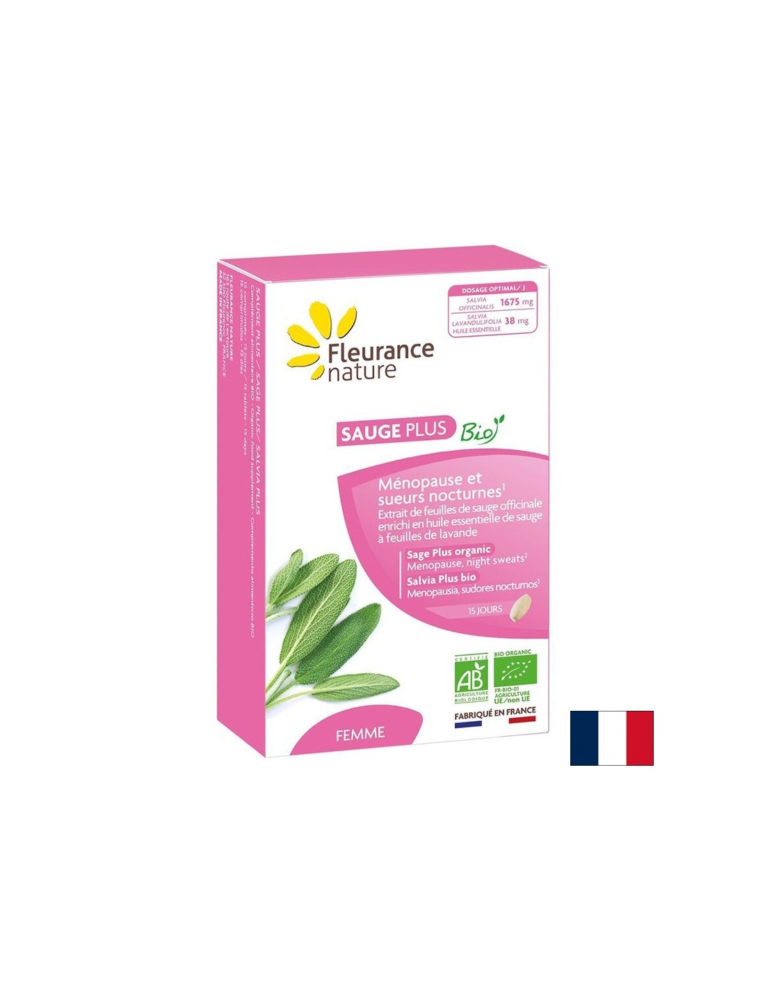Pentru menopauză și transpirație excesivă - Salvia+, 500 mg x 15 comprimate