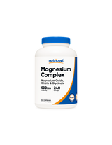 Funcția nervoasă și musculară - Complex de magneziu, 500 mg x 240 capsule Nutricost